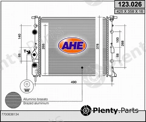 AHE 123.026 — Radiator, engine cooling