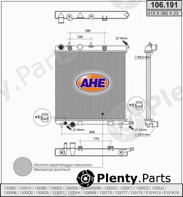 AHE 106.191 — Radiator, engine cooling