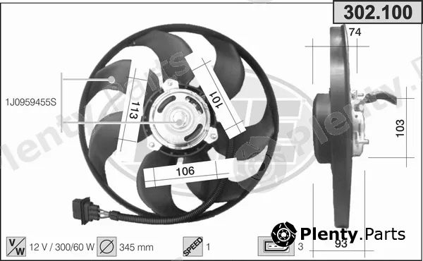 AHE 302.100 — Fan, engine cooling