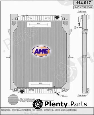 AHE 114.017 — Radiator, engine cooling