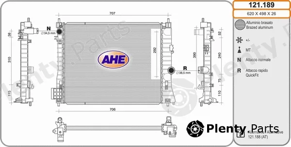 AHE 121.189 — Radiator, engine cooling