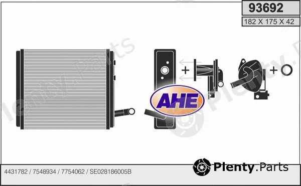 AHE 93692 — Heat Exchanger, interior heating