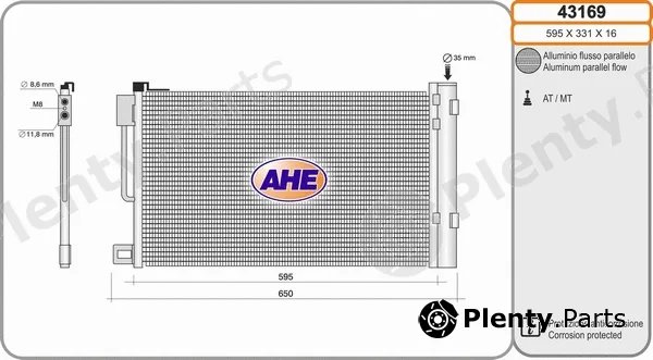 AHE 43169 — Condenser, air conditioning