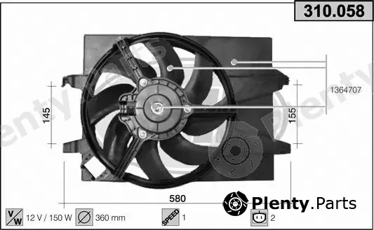 AHE 310.058 — Fan, engine cooling