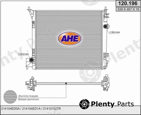 AHE 120.196 — Radiator, engine cooling