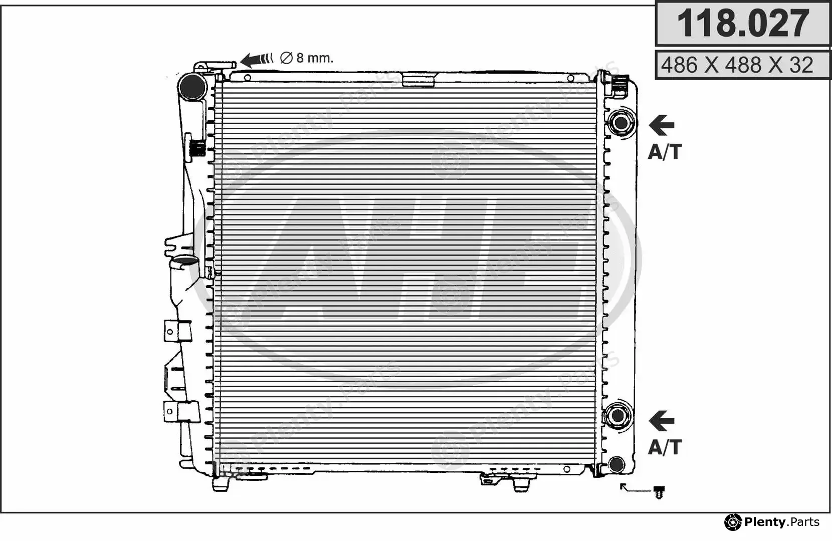 AHE 118.027 — Radiator, engine cooling