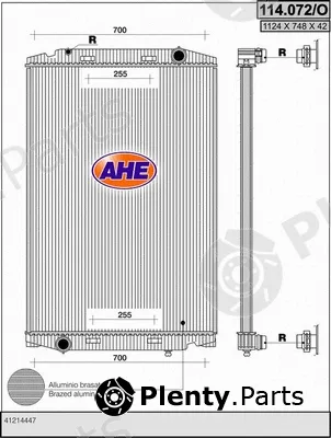 AHE 114.072/O — Radiator, engine cooling