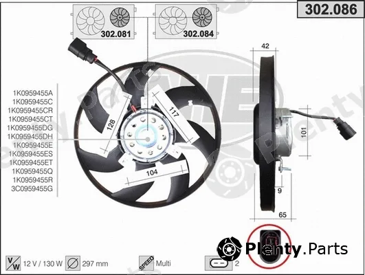 AHE 302.086 — Fan, engine cooling