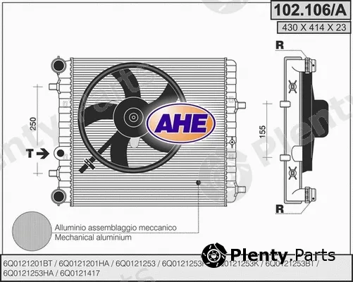 AHE 102.106/A — Radiator, engine cooling