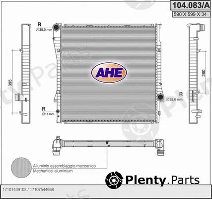 AHE 104.083/A — Radiator, engine cooling
