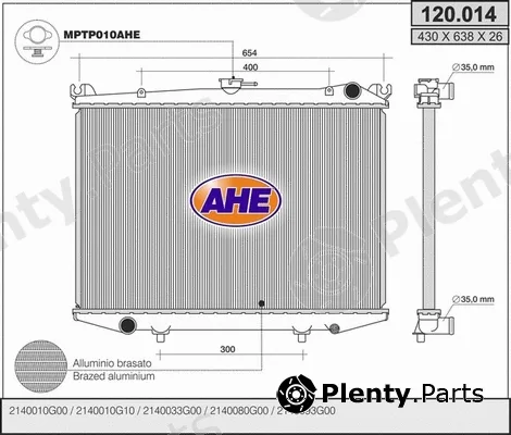 AHE 120.014 — Radiator, engine cooling