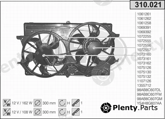 AHE 310.021 — Fan, engine cooling