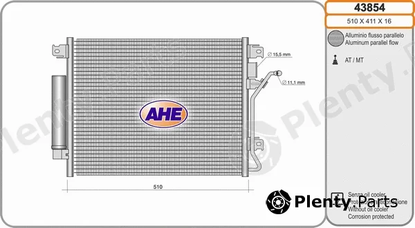 AHE 43854 — Condenser, air conditioning