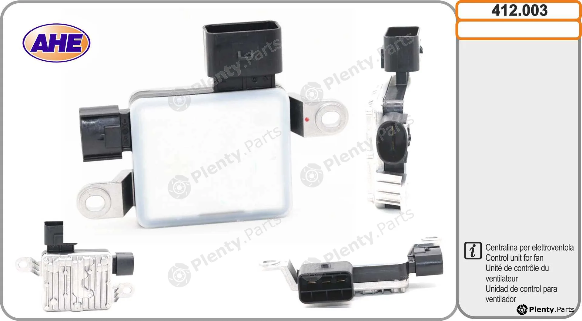 AHE 412.003 — Control Unit, electric fan (engine cooling)