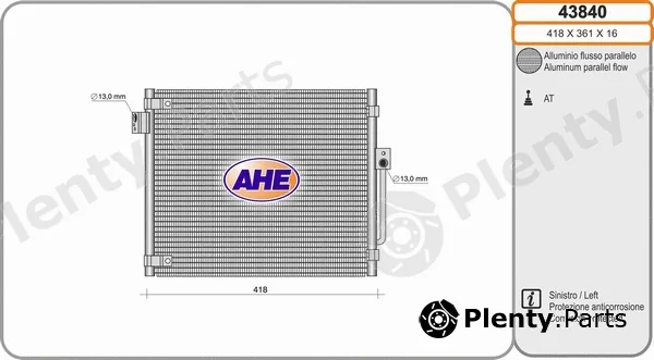 AHE 43840 — Condenser, air conditioning