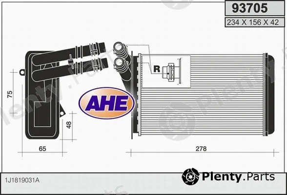 AHE 93705 — Heat Exchanger, interior heating