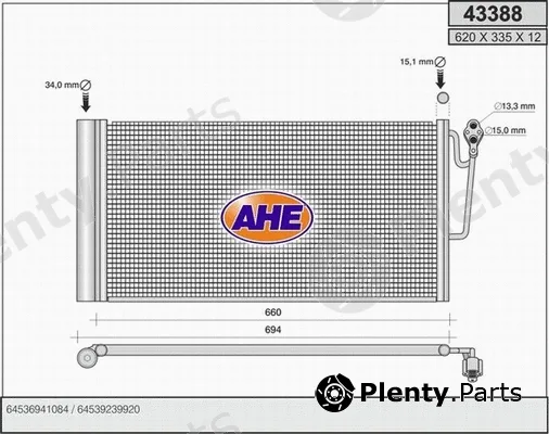 AHE 43388 — Condenser, air conditioning