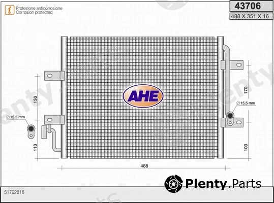 AHE 43706 — Condenser, air conditioning