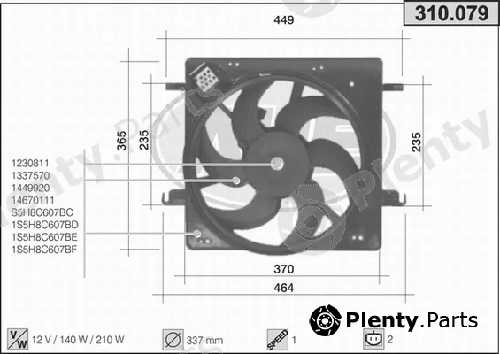 AHE 310.079 — Fan, engine cooling