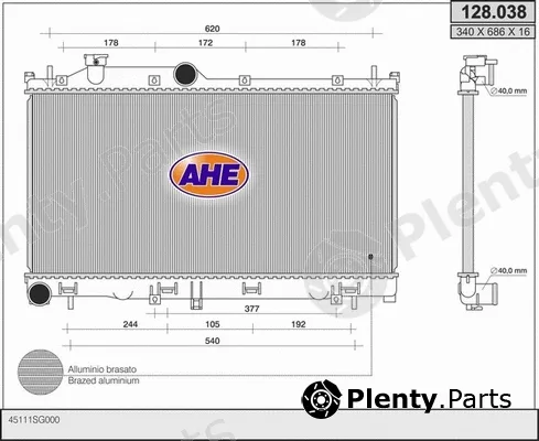 AHE 128.038 — Radiator, engine cooling