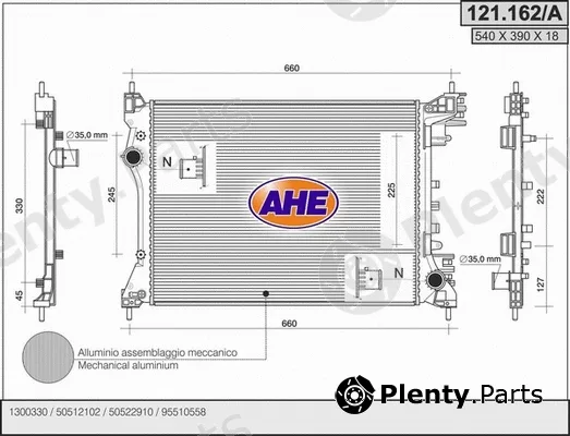 AHE 121.162/A — Radiator, engine cooling