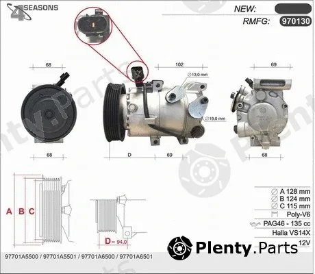 AHE 970130 — Compressor, air conditioning