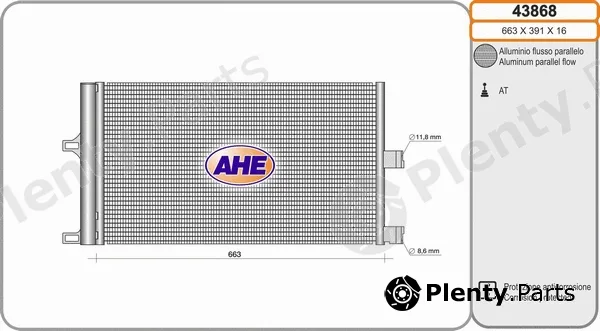 AHE 43868 — Condenser, air conditioning