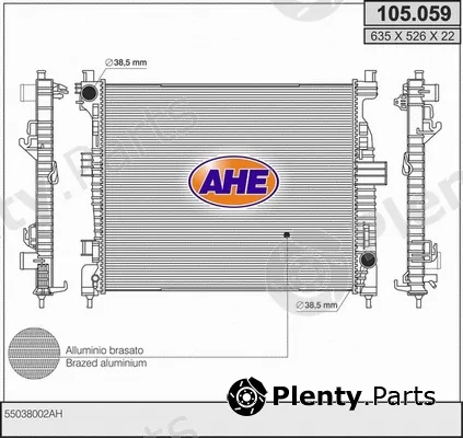 AHE 105.059 — Radiator, engine cooling