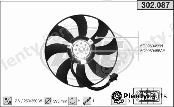 AHE 302.087 — Fan, engine cooling