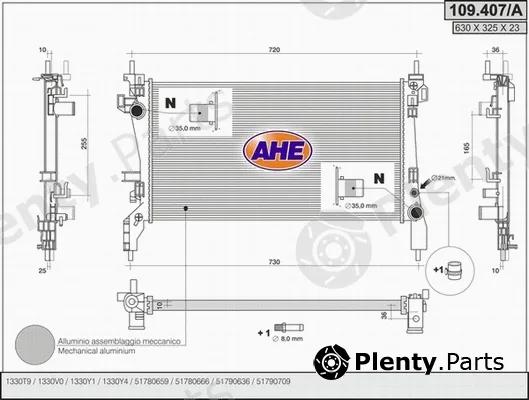 AHE 109.407/A — Radiator, engine cooling