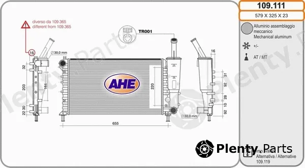 AHE 109.111 — Radiator, engine cooling