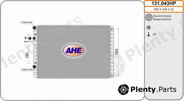 AHE 131.043HP — Radiator, engine cooling
