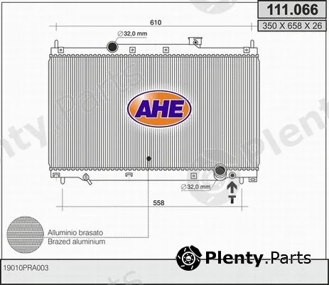 AHE 111.066 — Radiator, engine cooling