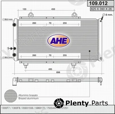 AHE 109.012 — Radiator, engine cooling