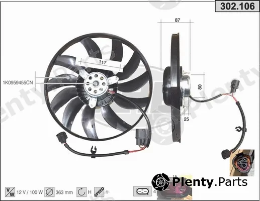 AHE 302.106 — Fan, engine cooling