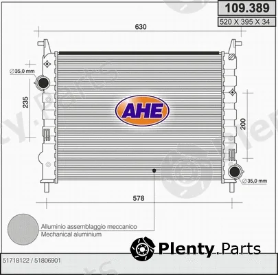 AHE 109.389 — Radiator, engine cooling