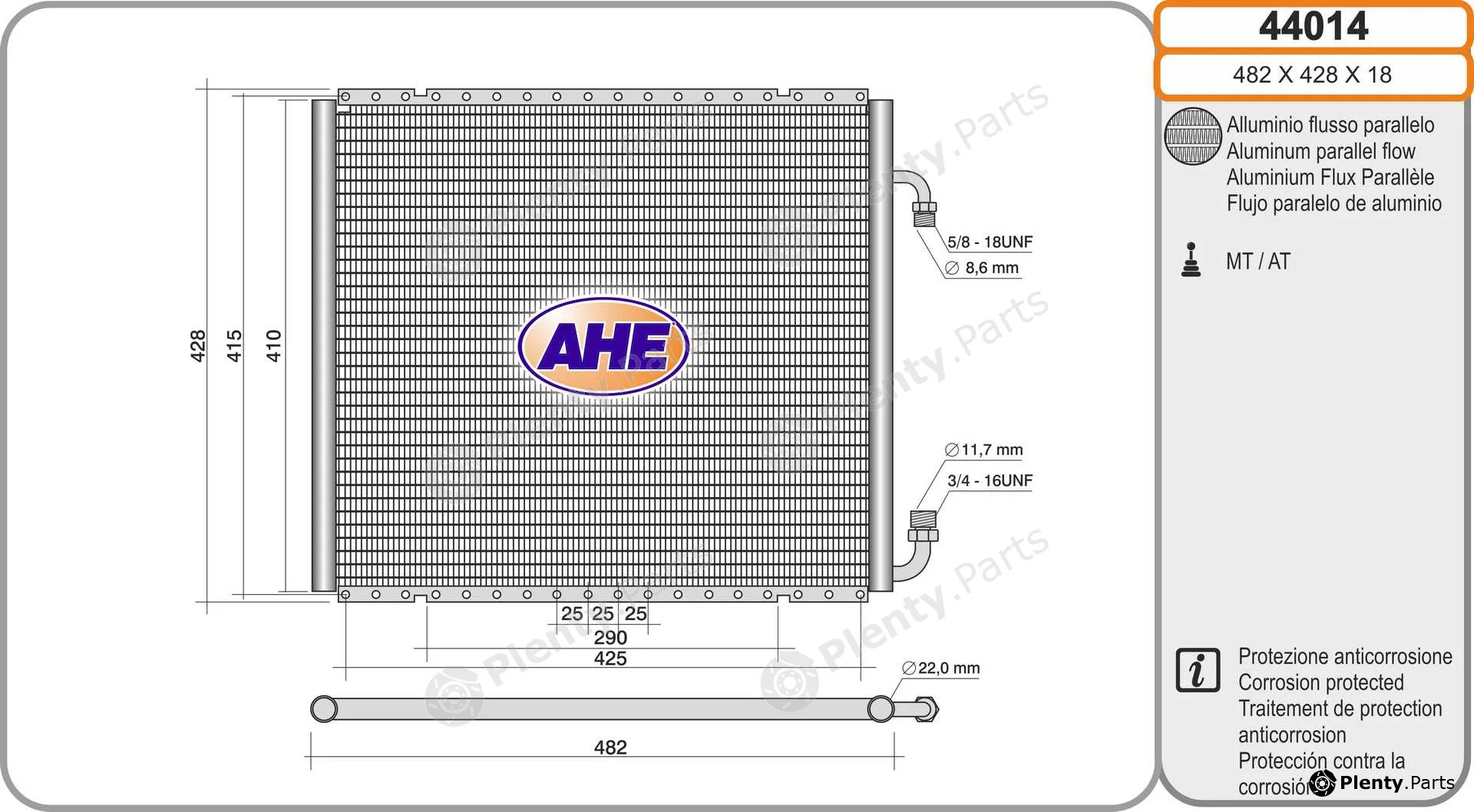 AHE 44014 — Condenser, air conditioning