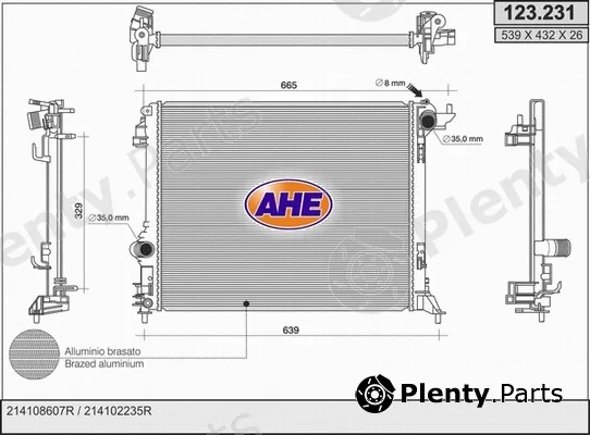 AHE 123.231 — Radiator, engine cooling