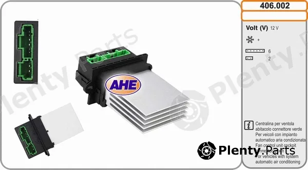 AHE 406.002 — Control Unit, electric fan (engine cooling)