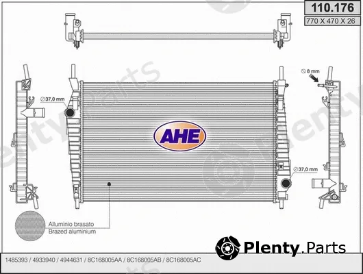 AHE 110.176 — Radiator, engine cooling
