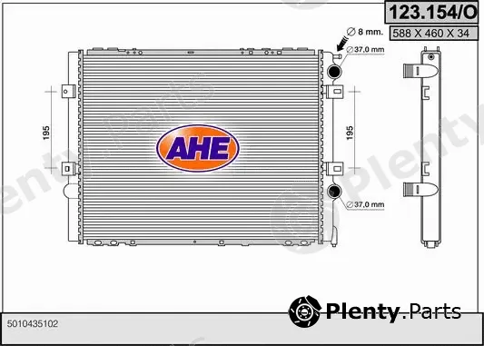AHE 123.154/O — Radiator, engine cooling