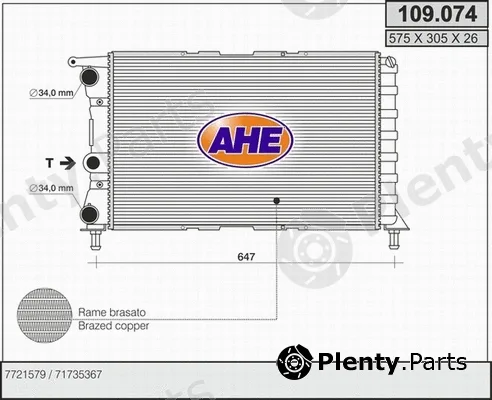 AHE 109.074 — Radiator, engine cooling