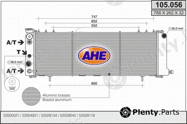 AHE 105.056 — Radiator, engine cooling