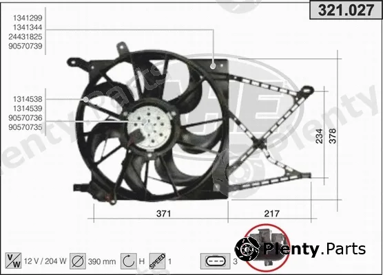 AHE 321.027 — Fan, engine cooling