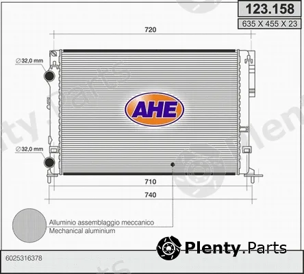 AHE 123.158 — Radiator, engine cooling