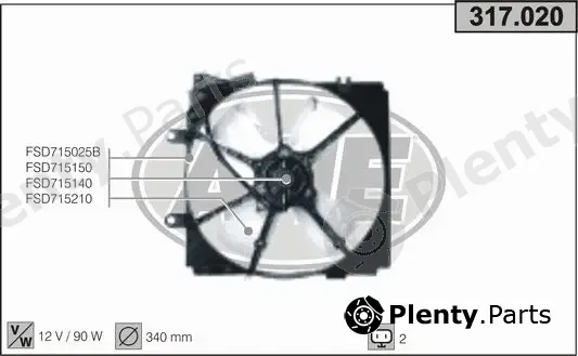 AHE 317.020 — Fan, engine cooling