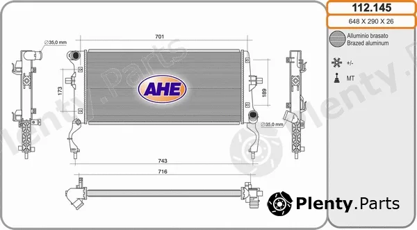 AHE 112.145 — Radiator, engine cooling