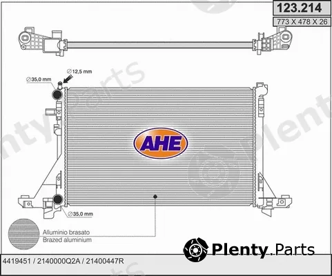 AHE 123.214 — Radiator, engine cooling