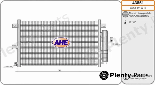 AHE 43851 — Condenser, air conditioning