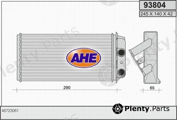 AHE 93804 — Heat Exchanger, interior heating